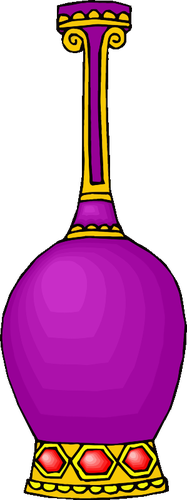 Florero decorativo púrpura