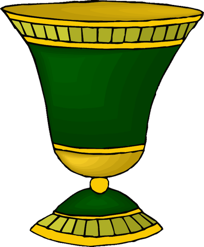 Grün und golden cup