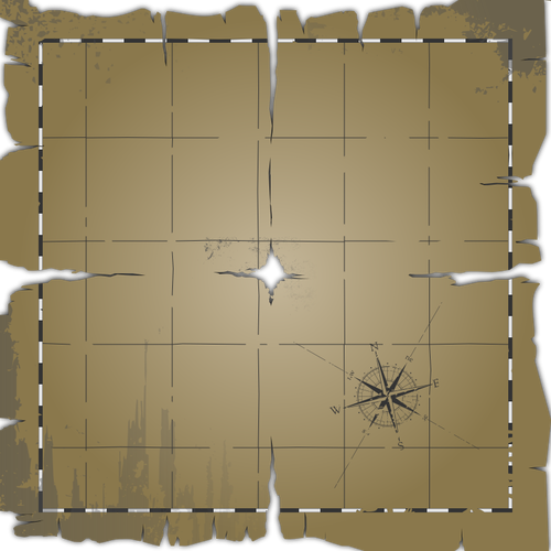 Gráficos do vetor do mapa em branco antigo