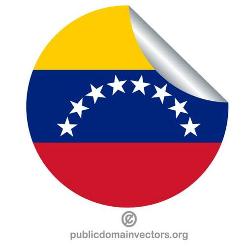 Sticker met vlag van Venezuela