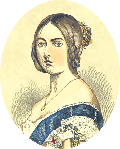 בתמונה וקטורית המלכה ויקטוריה