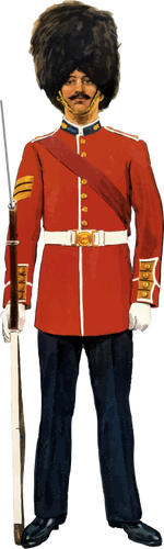 Vector graphics of vintage British soldier