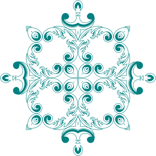 Square flowery design