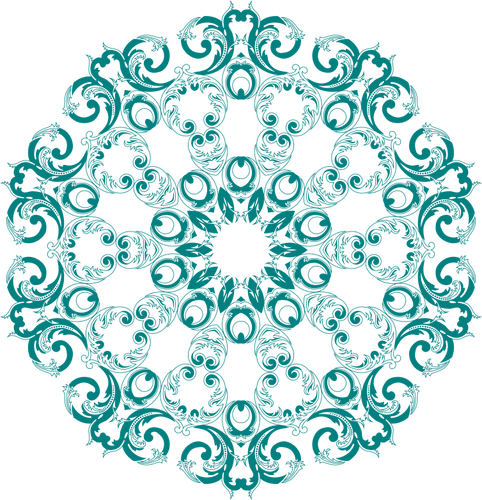 Círculo de diseño con flores
