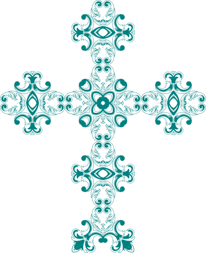 Vintage floral cross