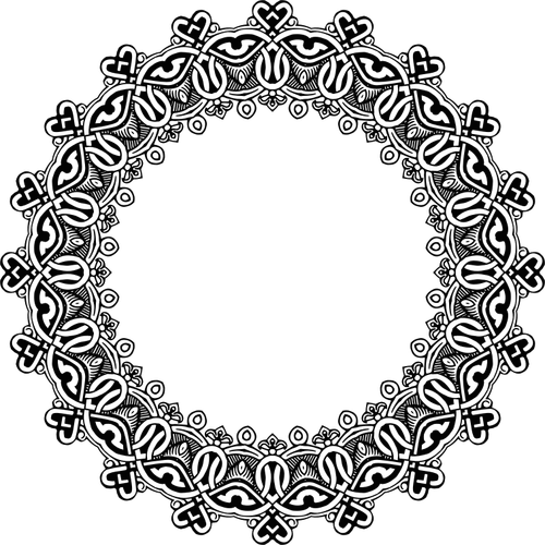 Винтажные симметричный круглая рамка