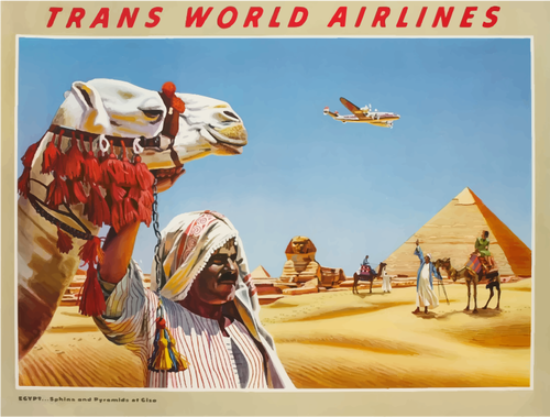 Vintage seyahat poster Mısır
