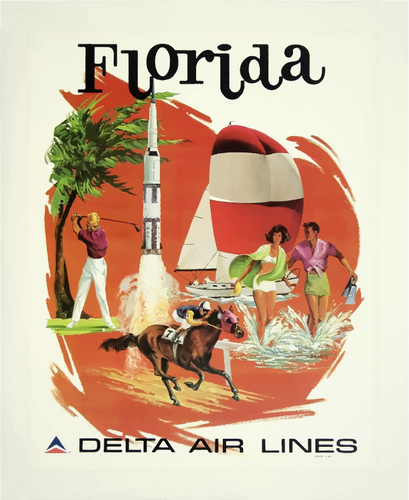Флорида путешествия плакат
