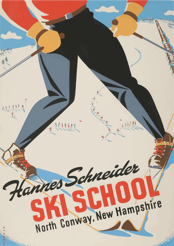 Ski school poster