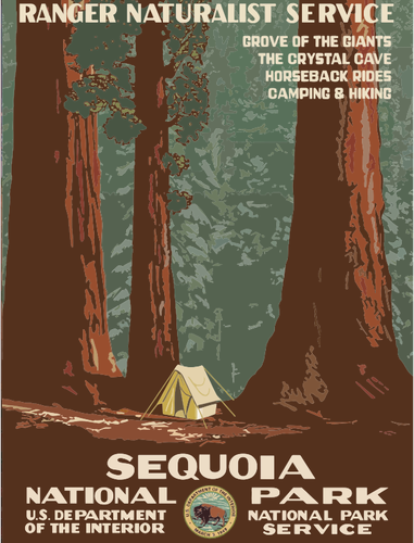 Sequoia travel poster