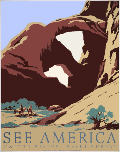 Vedi America poster di viaggio