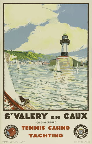 Geïllustreerde vintage reizen poster