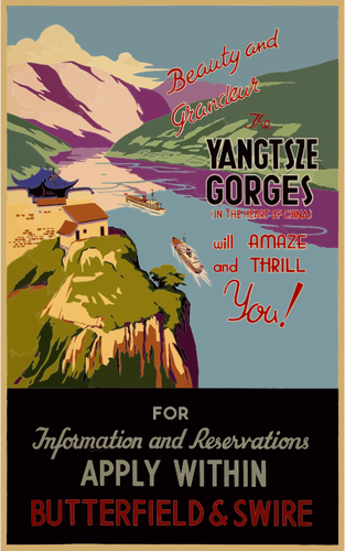 Yangtsze Fluss poster