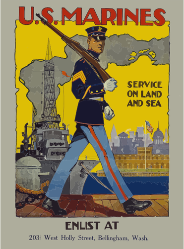 Vintage vojenské plakát
