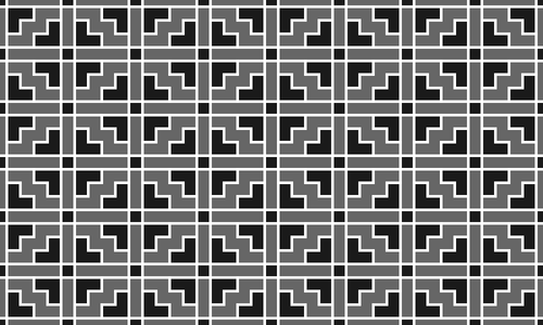 Retro vzor v šedé a černé