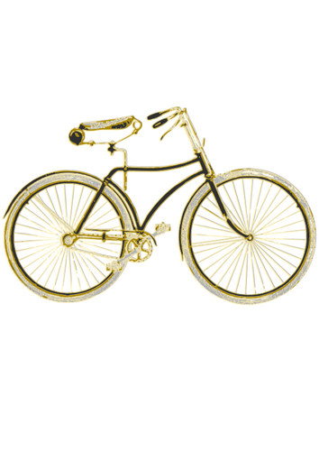 Vintage golden bicycle