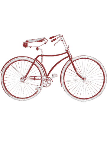 Old bike vector image