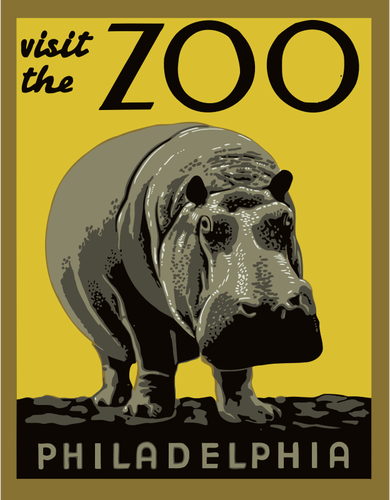 フィラデルヒィアの動物園ポスター