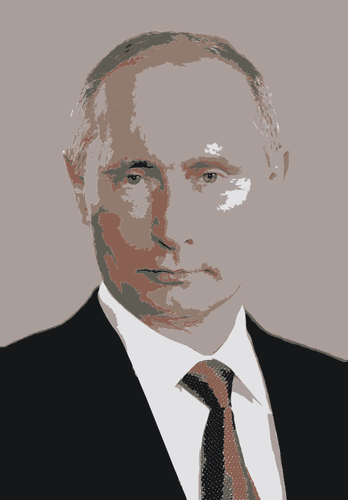 Vladimir Putin porträtt vektor ClipArt