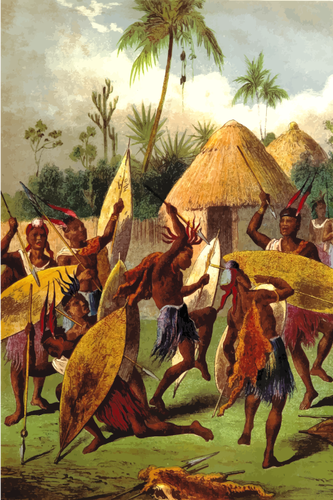 Tribal war dance