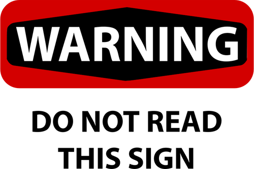 Изображение знака предупреждение