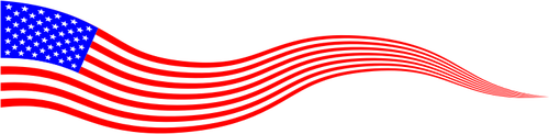 Bannière drapeau USA ondulés