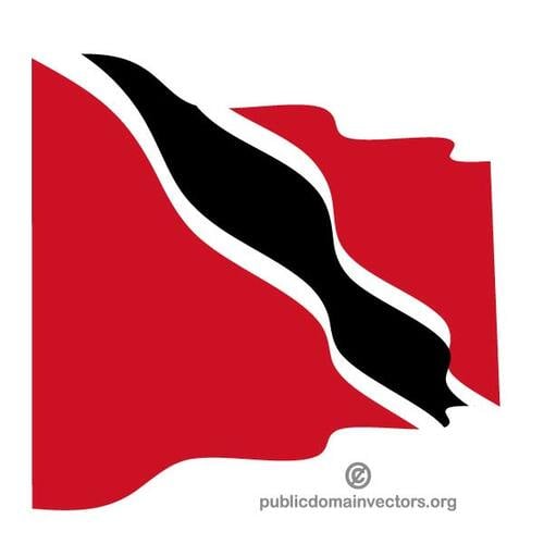 Bergelombang bendera Trinidad dan Tobago