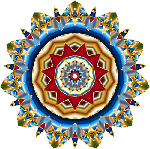 Chromatische Mandala-Vektor-Bild