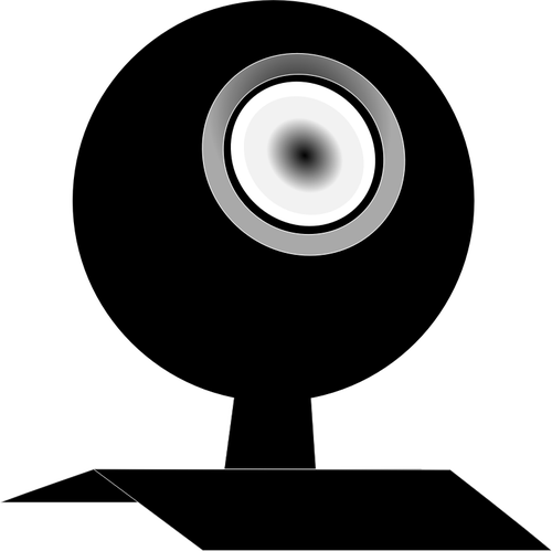 Noir et blanc des graphiques vectoriels webcam