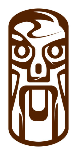 Tiki प्रतिमा वेक्टर छवि