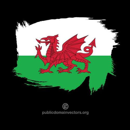 Malovaný vlajka Walesu