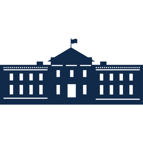 Whitehouse silueta vektorový obrázek