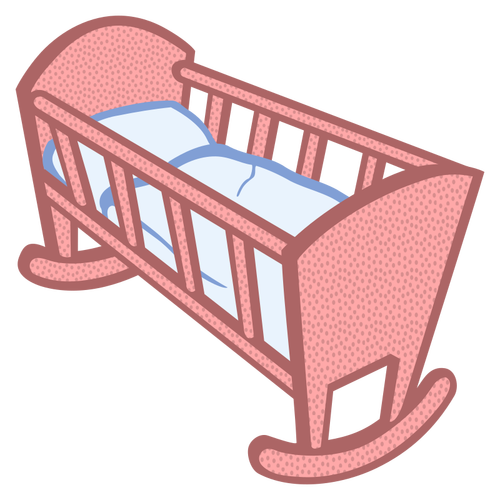 Baby cradle vector