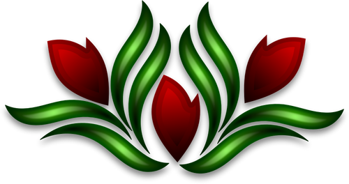 Ilustración de vector de adorno de flor silvestre
