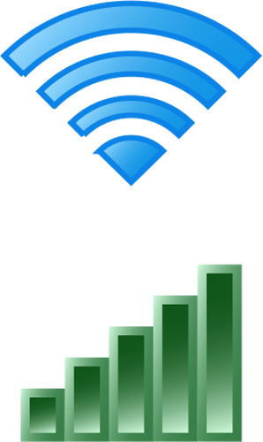 Wi-Fi प्रतीक वेक्टर रेखांकनः सेट करें