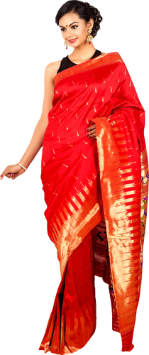 Woman in red sari