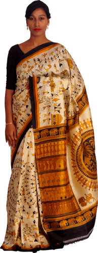 Mujer en colorido sari