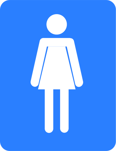 Ladies bathroom sign vector clip art