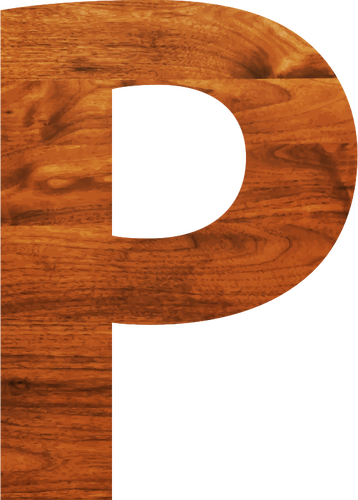الخشب الملمس الأبجدية P