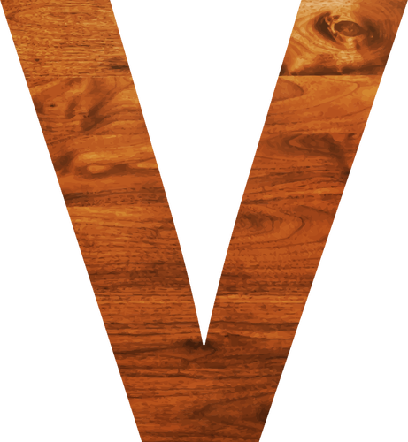 Woode letter V