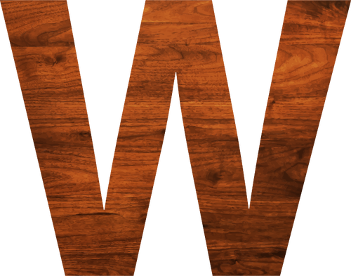 Texturu dřeva v abecedě W