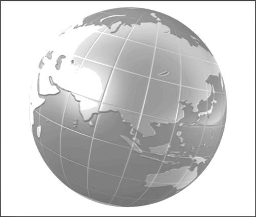 World globe on white background vector graphics