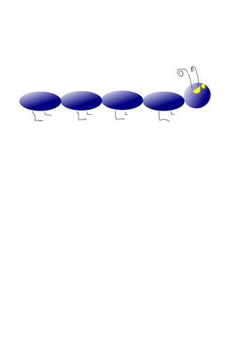 Blue caterpillar