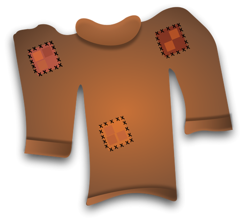 Vektor ClipArt-bilder av en sliten tröja