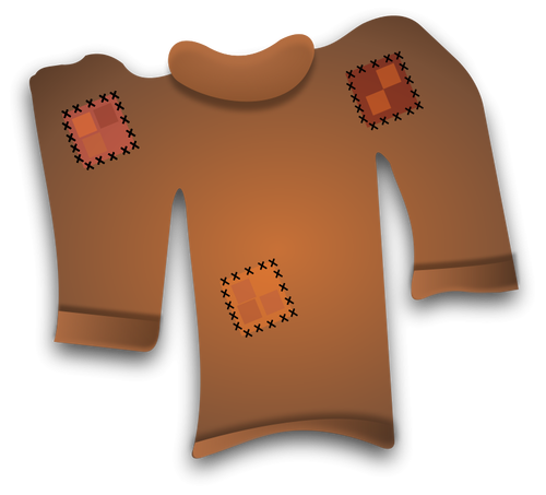 Vector clip art of a worn out sweater