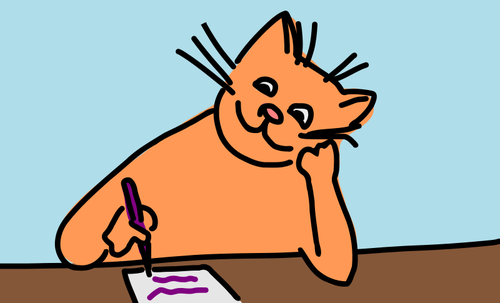 लेखन बिल्ली