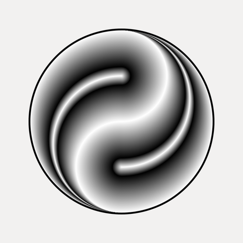 Wektor clipart ozdobny ikony Ying Yang