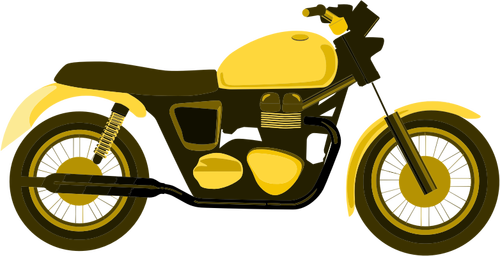 Żółty motocykl