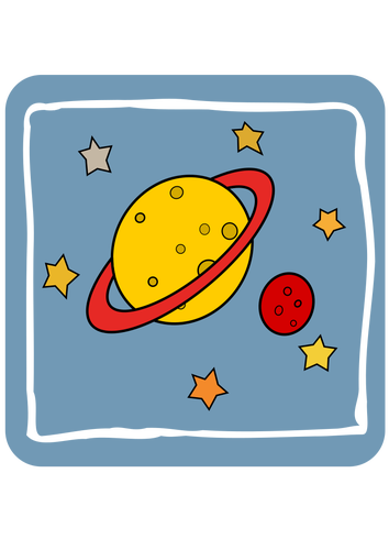 Cartoon illustration of universe