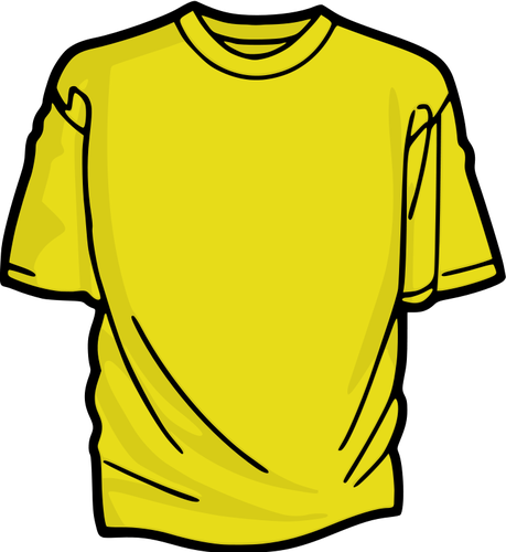 Желтая футболка векторная графика